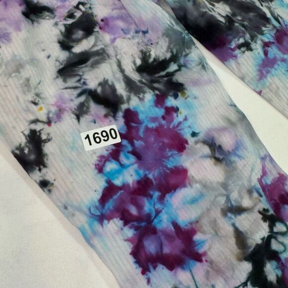 Converse One Star Jeans Womens 10 White Tie Dye Mid-Rise Wide-Leg Retro 90s Y2k - Picture 7 of 9